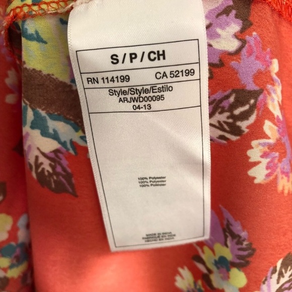 Roxy red multicolor floral skater sundress with adjustable straps S - Picture 5 of 12